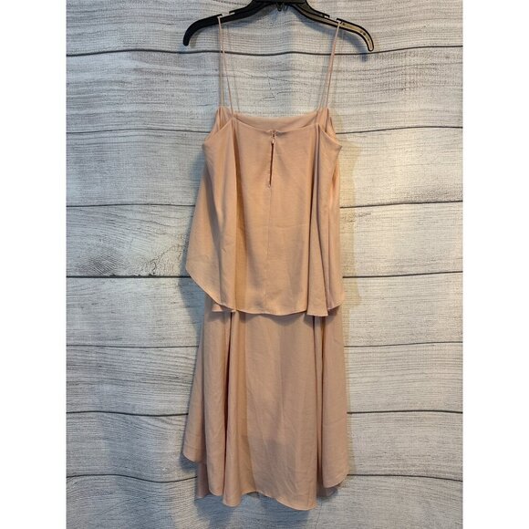 Banana Republic Light Pink Layered Spaghetti Strap Dress Size 10 - Picture 3 of 3